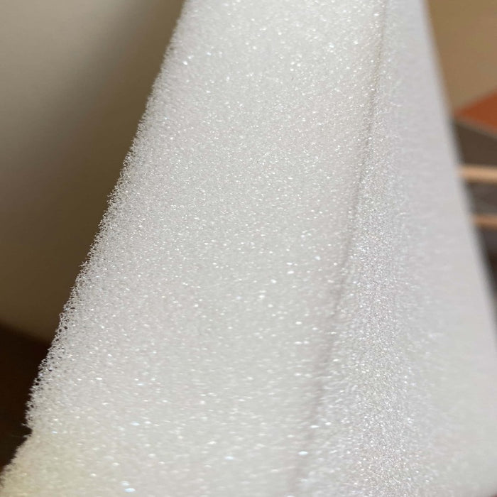 Close up of High density foam pad for shaker tape chair weaving from HH Perkins.