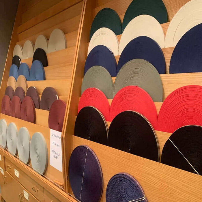 HH Perkins 1'' Shaker Tape 75 Yard Rolls are made with one hundred percent cotton and are sold in full 75 yard rolls this section. Each 75 yard roll purchase is 15 percent off the price per yard.