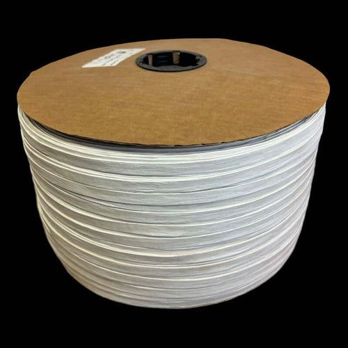 A 35 lb Reel of White Fiber Splint on black background.