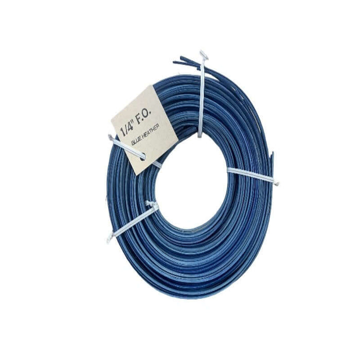 HH Perkins 1/4 inch flat oval Blue Heather dyed reed coil