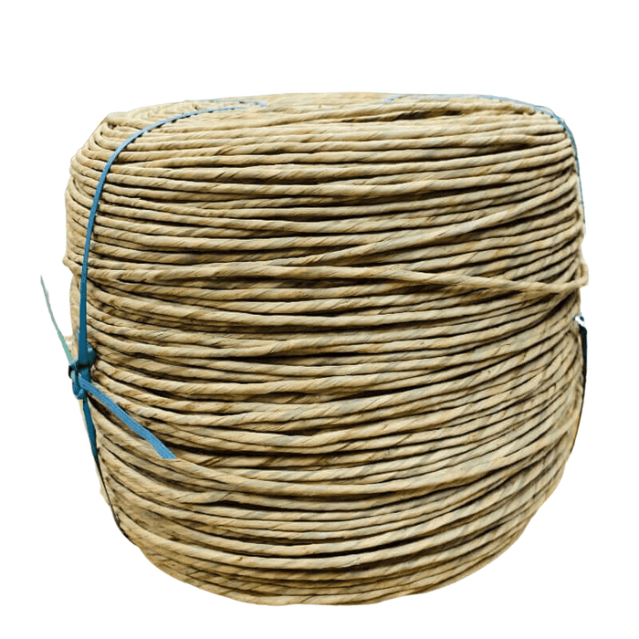 Ten pound coil of 4-5mm pre twisted natural rush from HH Perkins.