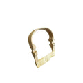 Two 4 inch maple side handles for Basket held together with tape on a white background