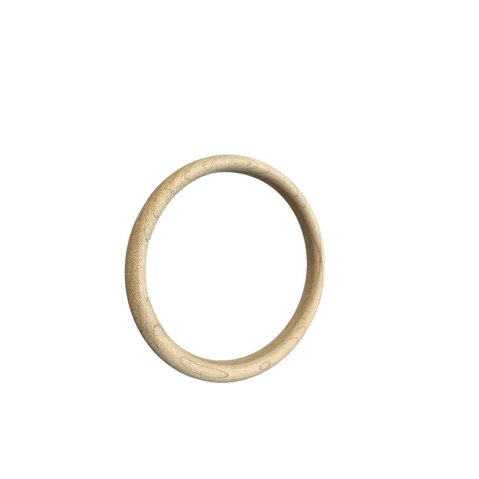 Solid Maple Nantucket Basket 4 inch rim on a white background