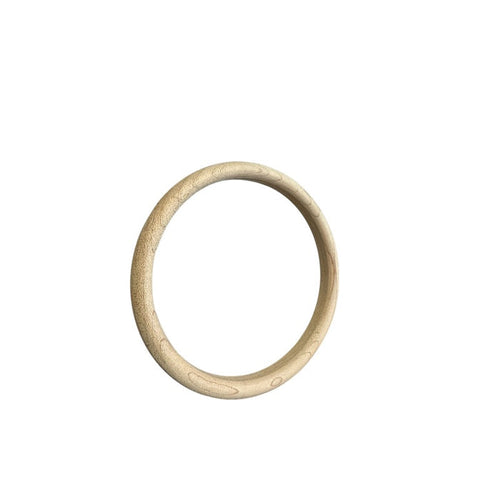 Solid Maple Nantucket Basket 4 inch rim on a white background