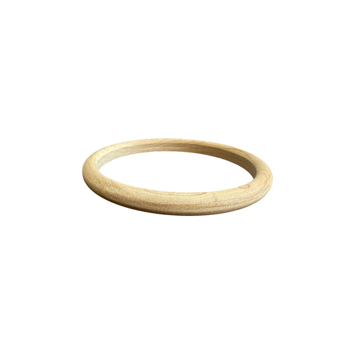 Solid Maple Nantucket Basket 4 inch rim on a white background