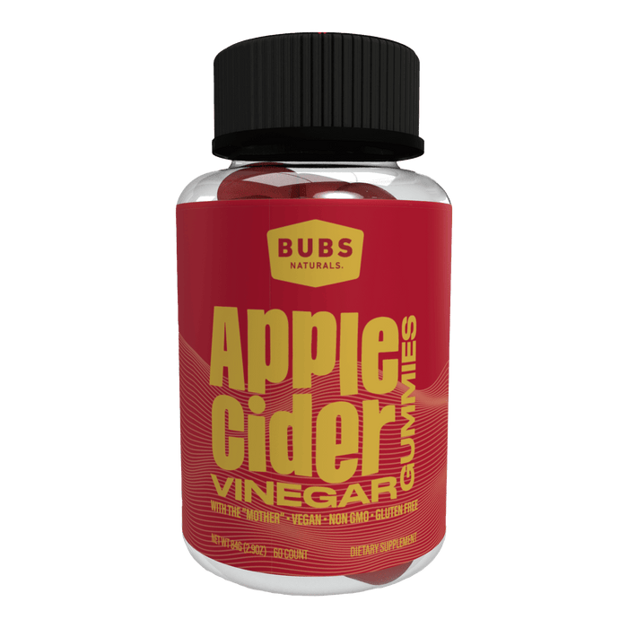 Bottle of BUBS Naturals Apple Cider Vinegar Gummies for Wholesale