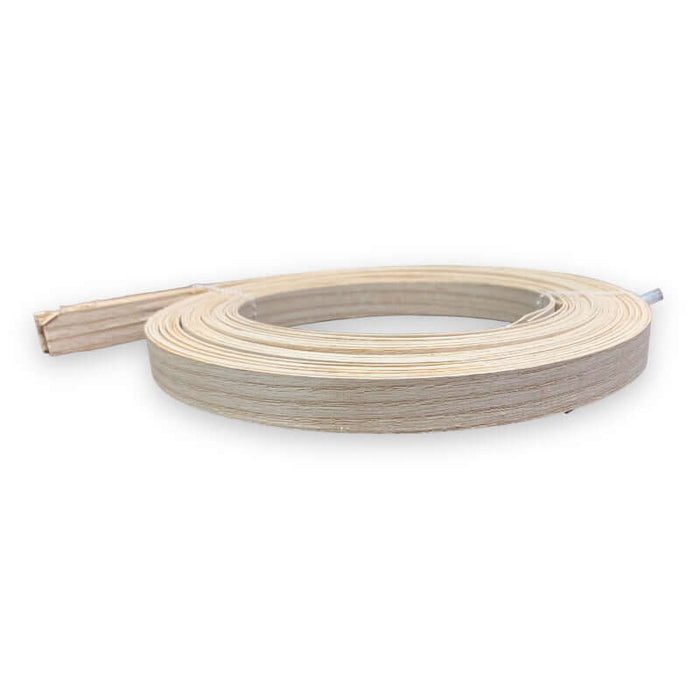 Coil of 5/8" Wooden Ash Splint from HH Perkins on white background.