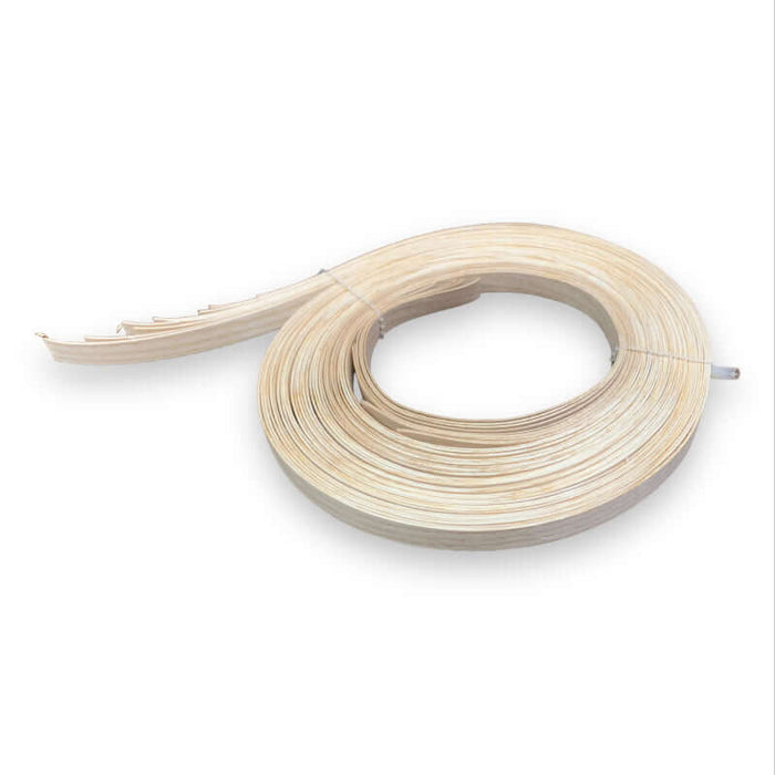 1/2" Ash Splint tied neatly in a coil from HH Perkins on a white background.