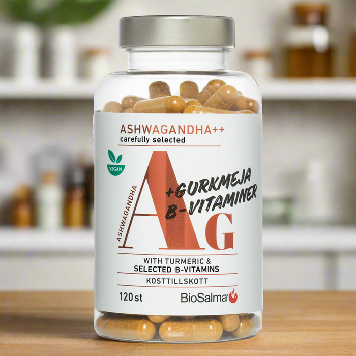 Ašvaganda su ciberžole ir Vitaminais B, 120 kapsulių – nuotrauka 3
