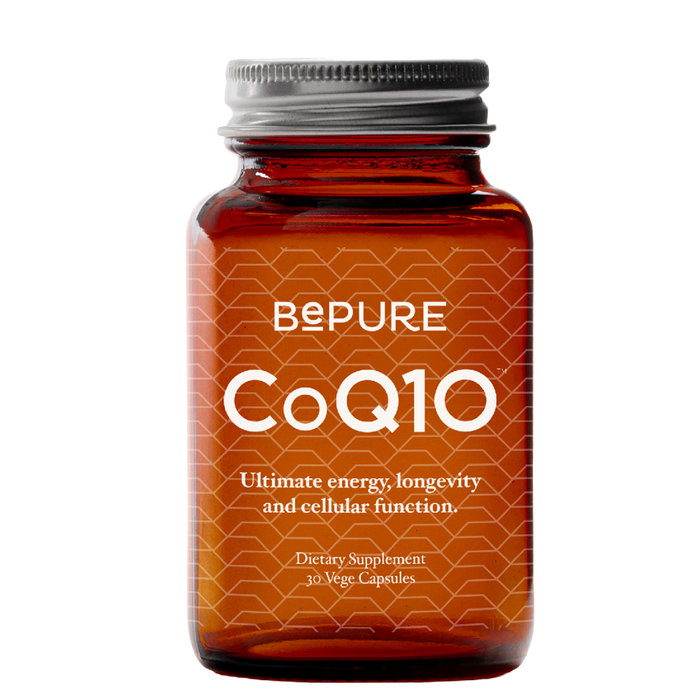 Bepure CoQ10 supplement bottle on a white background
