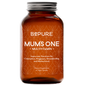 Brown supplement bottle labeled 'Bepure Mum's One Multivitamin' on a white background