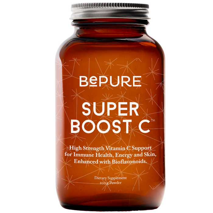 Bepure Super Boost C supplement bottle on a white background