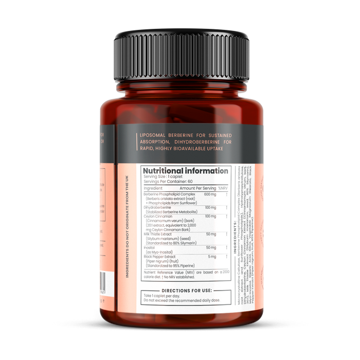 Berberine Phospholipids 700mg x 60 caplets