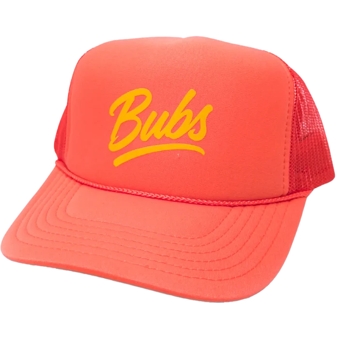 BUBS Coral Trucker Hat