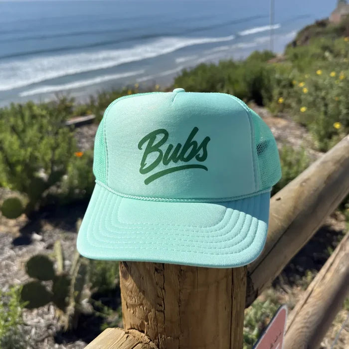 BUBS Seafoam Trucker Hat side view