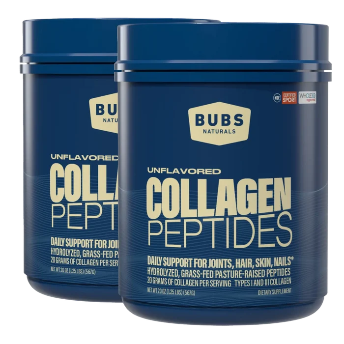 BUBS Collagen Peptides 20 oz tub bundle
