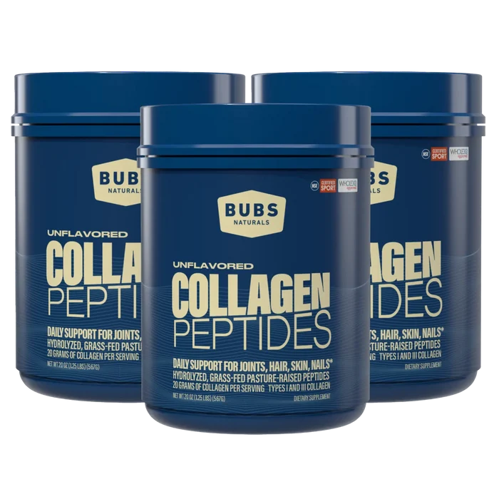 BUBS Collagen Peptides 20 oz tub bundle