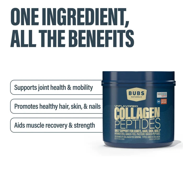 Benefits of BUBS Naturals Collagen Peptides