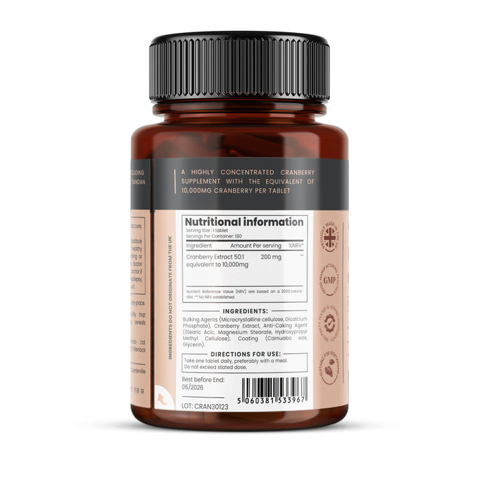 Cranberry Extract 10,000mg x 180 tablets