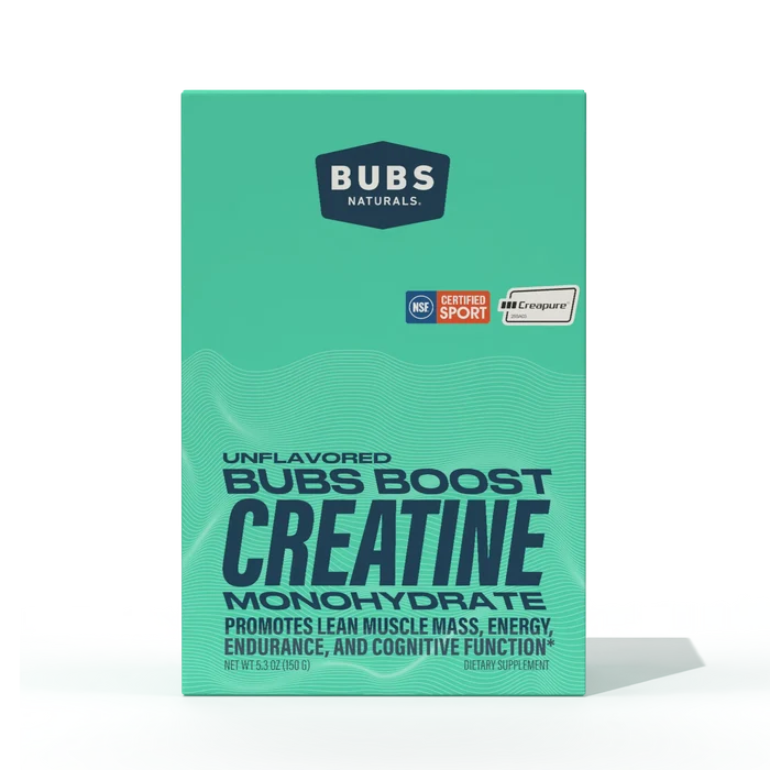 BUBS Boost Creatine Monohydrate front packaging