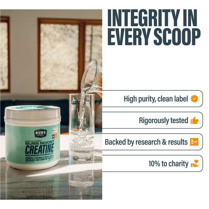 Everyday use of BUBS Boost Creatine Monohydrate