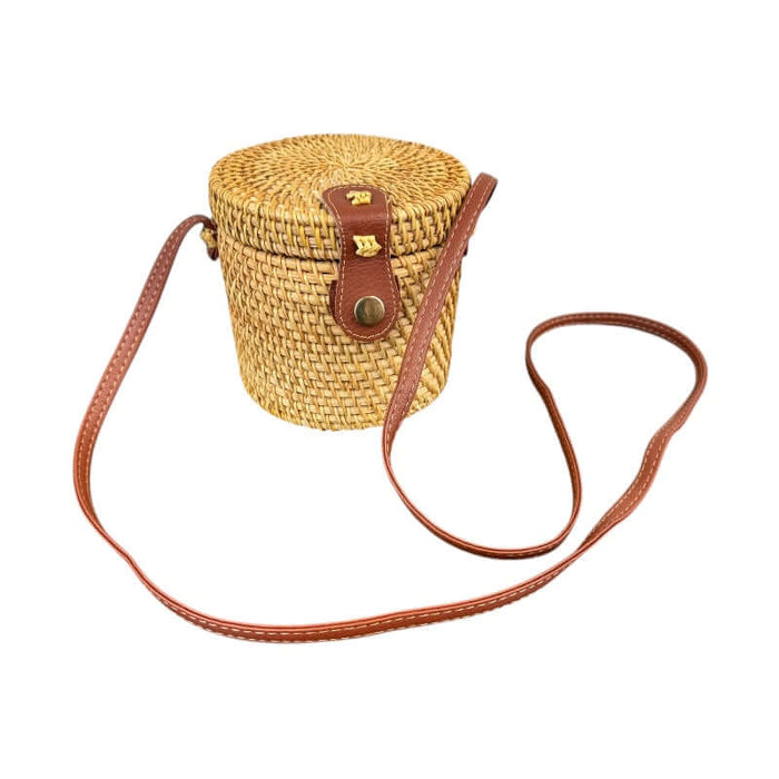 Rattan Bucket Bag