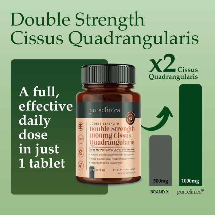 Double Strength Cissus Quadrangularis 1000mg x 180 capsules
