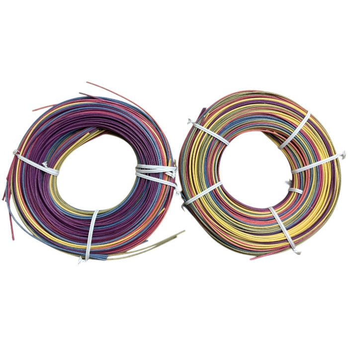 Two Pastel Parfait #2 Dyed Round Reed Coils side by side.