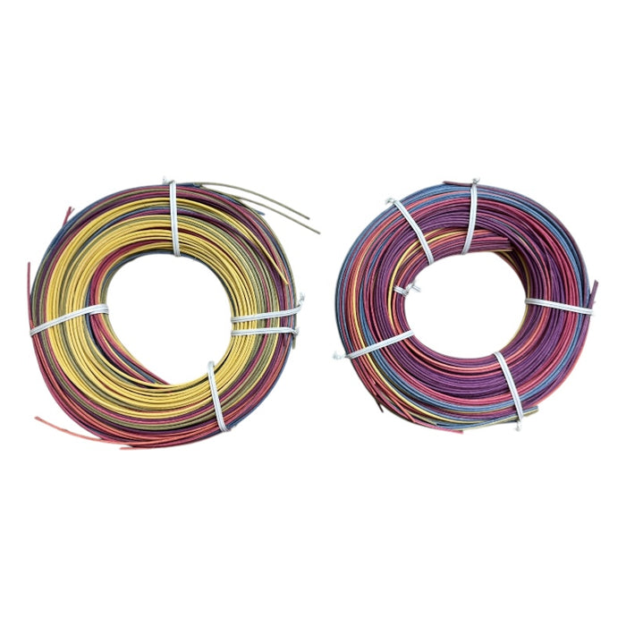 Two Pastel Parfait #2 Dyed Round Reed Coils side by side.