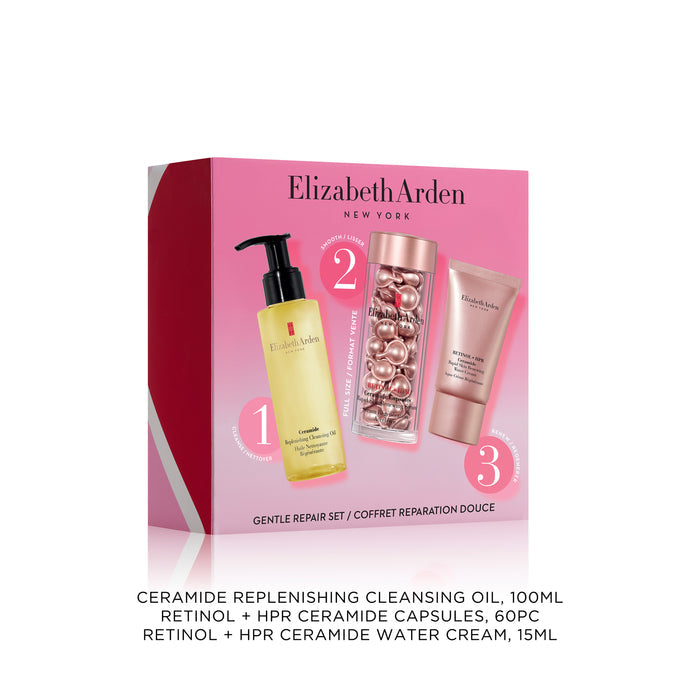 Elizabeth Arden skincare set packaging on a white background