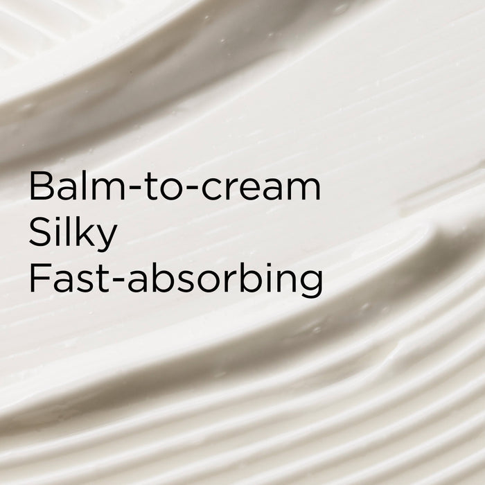 Close-up texture of Eternal Aura Body Balm showing silky balm-to-cream formula