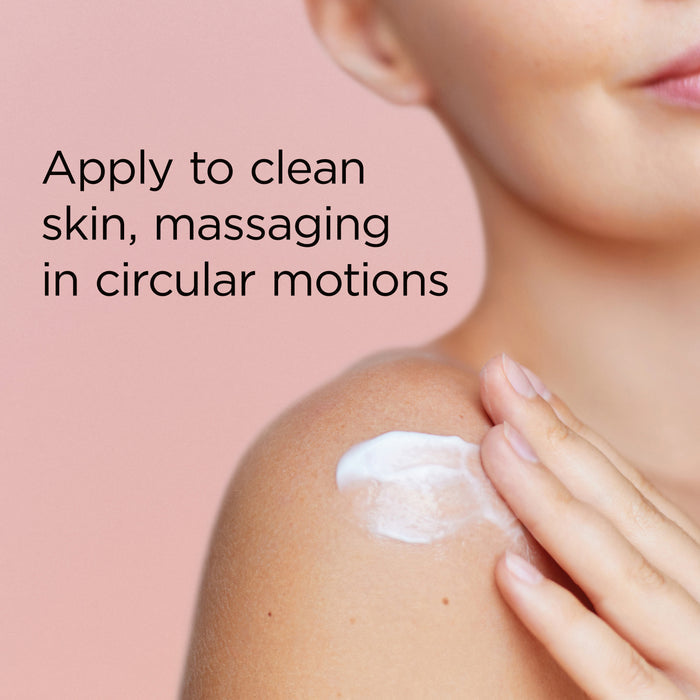 Applying Elizabeth Arden Eternal Aura Body Balm to skin in circular motions