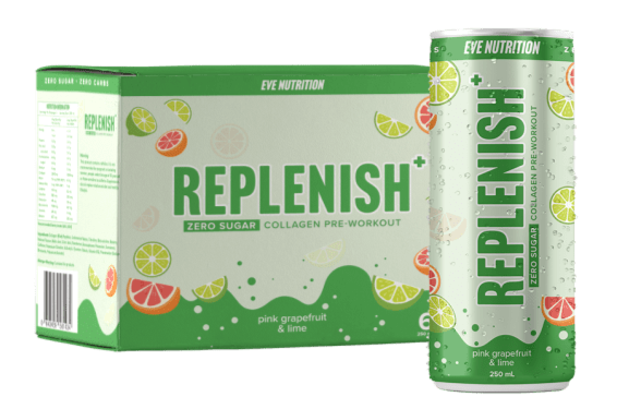 Eve Nutrition Replenish+ Collagen Pre Workout RTD Pink Grapefruit & Lime