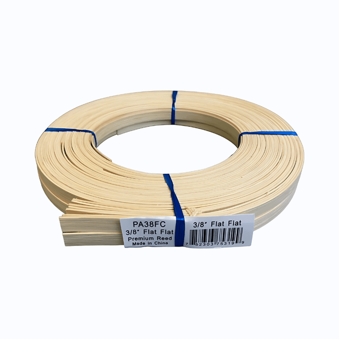 3/8" half pound coil of flat reed from above.