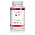 Flex Ultimate Joint Support supplement bottle with turmeric, chondroitin, and bromelain