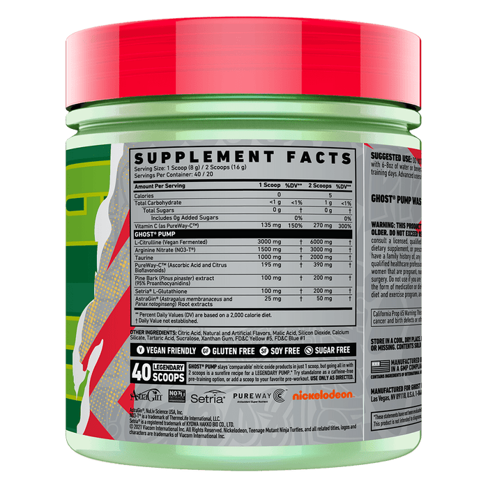 Ghost Lifestyle Pump V2 Non-Stim Pre Workout