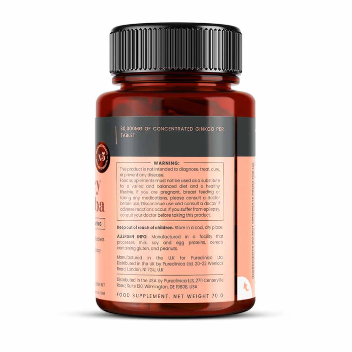 Ginkgo Biloba 30,000mg x 90 tablets