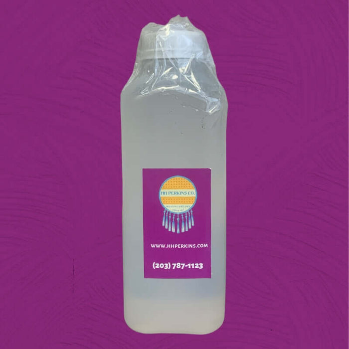 A bottle of HH Perkins Glycerin on magenta background.