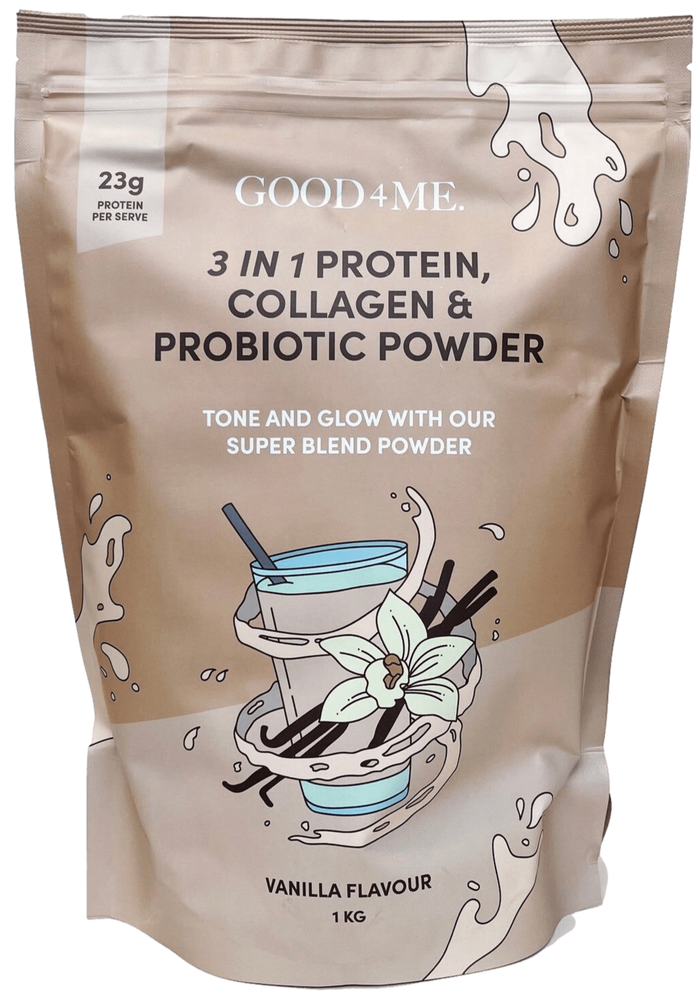 Good4Me 3 in 1 Protein Collagen & Probiotics Powder 1kg / Vanilla