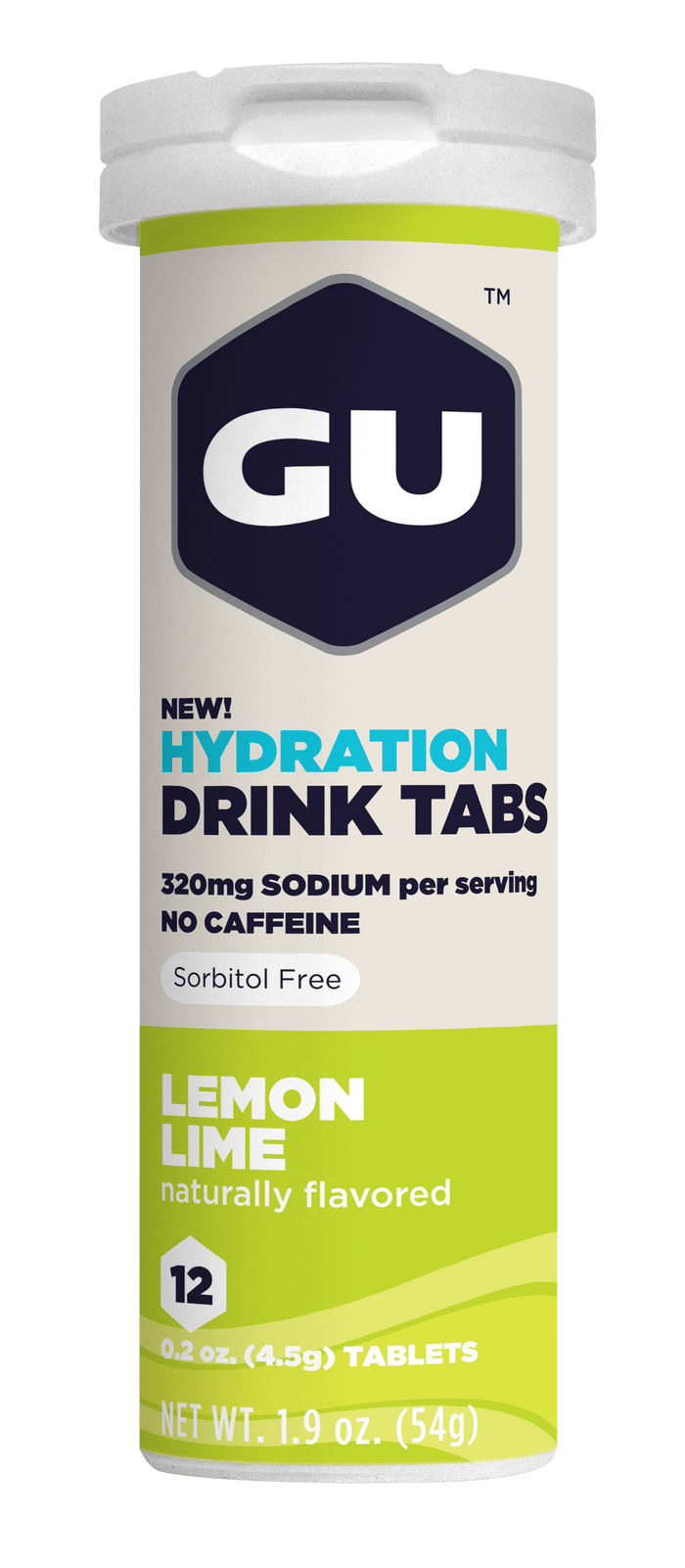 GU Hydration Drink Tabs Lemon Lime / Single Tube (12 Tabs)