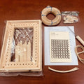 Hand cane footstool kit with all materials and directions.