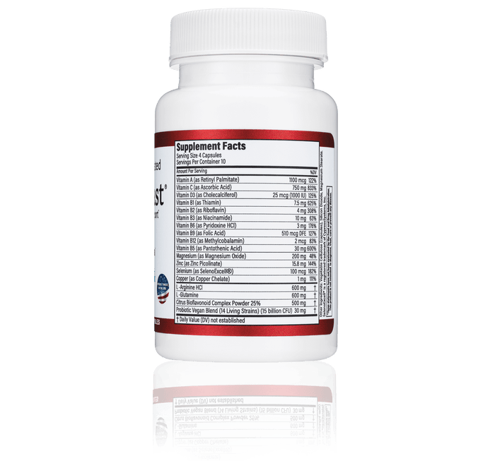 HealFast Surgery & Injury Recovery Formula with Supplement Facts on the label