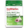 Healtheries Garlic, Vit C, Zinc & Echinacea with Olive Leaf Tablets