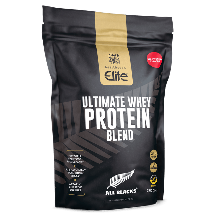 Healthspan Elite All Blacks Ultimate Whey Protein Blend Strawberry