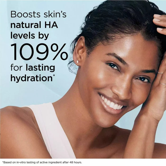 Hyaluronic Acid + Peptides Ceramide Capsules Hydra-Plumping Serum claims: Boosts skin's natural hyaluronic acid levels by 109% for lasting hydration