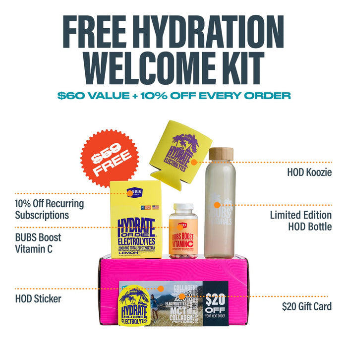 BUBS Hydrate or Die Welcome Kit