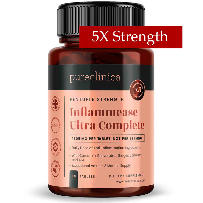 Inflammease Ultra Complete with Curcumin, Resveratrol, Ginger, ALA and Spirulina 1305mg x 90 tablets