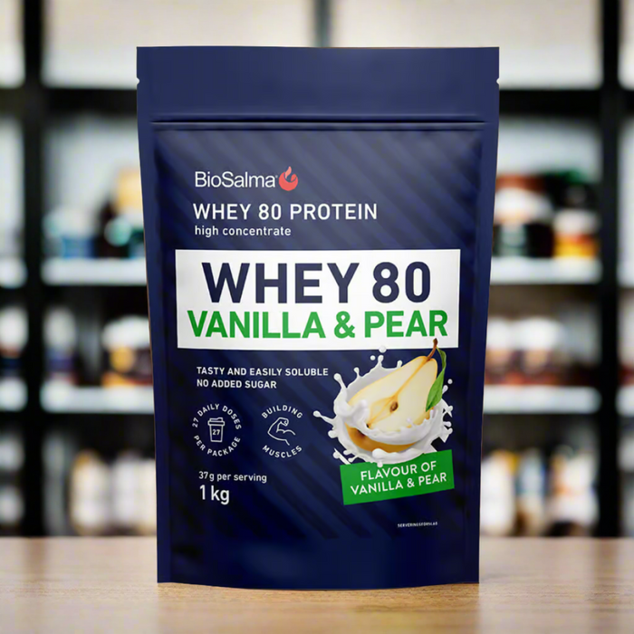 Išrūgų Proteinas Kriaušių ir Vanilės skonio, 1kg – nuotrauka 3
