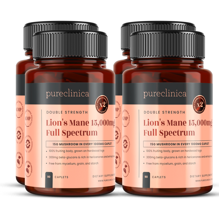 Lion's Mane Full Spectrum Mushroom Extract 15,000mg x 90 caplets