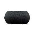 100 Yard Spool of Black Macrame Craft Cord on white background sold by HH Perkins Co.